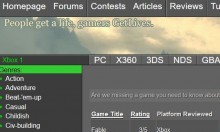GetLives Xbox reviews list (notice custom colors)